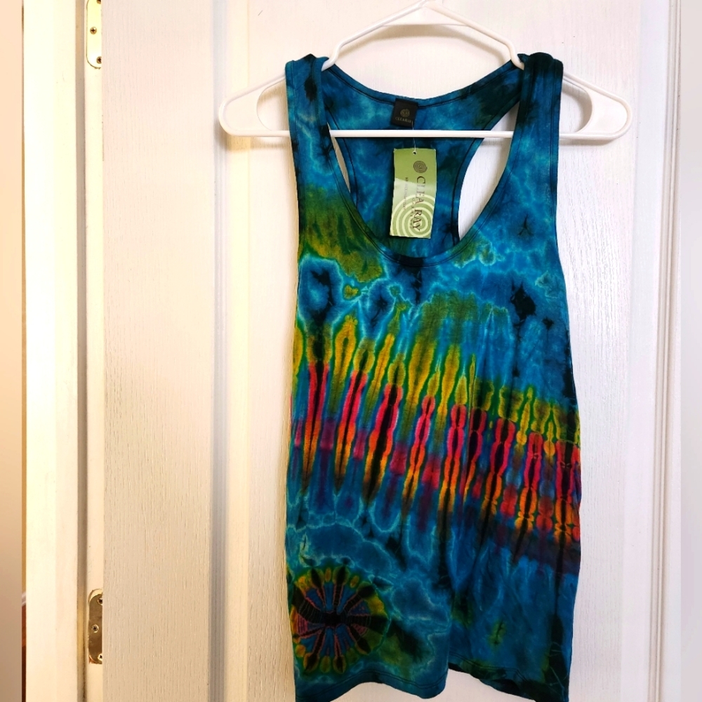 Clea Ray Tie Dye Razer Back Tank Top